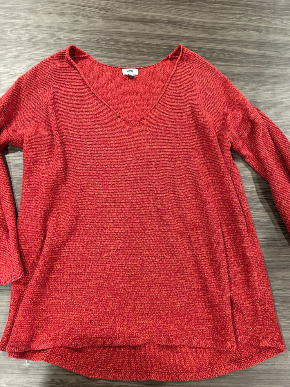 Old Navy Red-Orange Marled Knit Sweater
